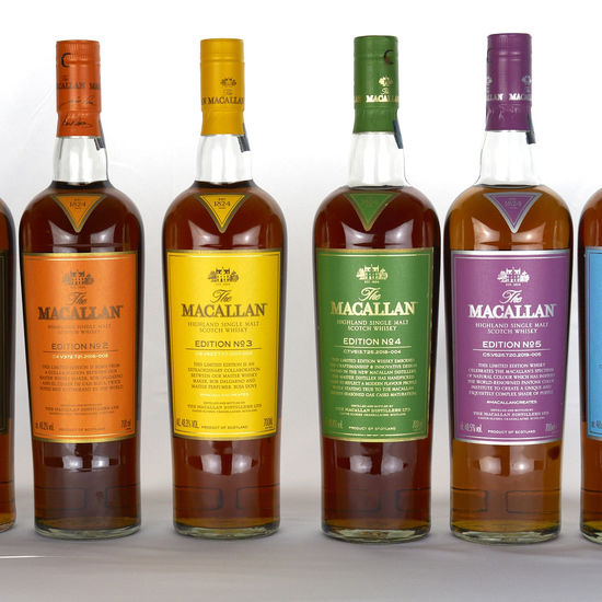 Macallan Edition No.1 - No.6 70cl x 6 (No Boxes)