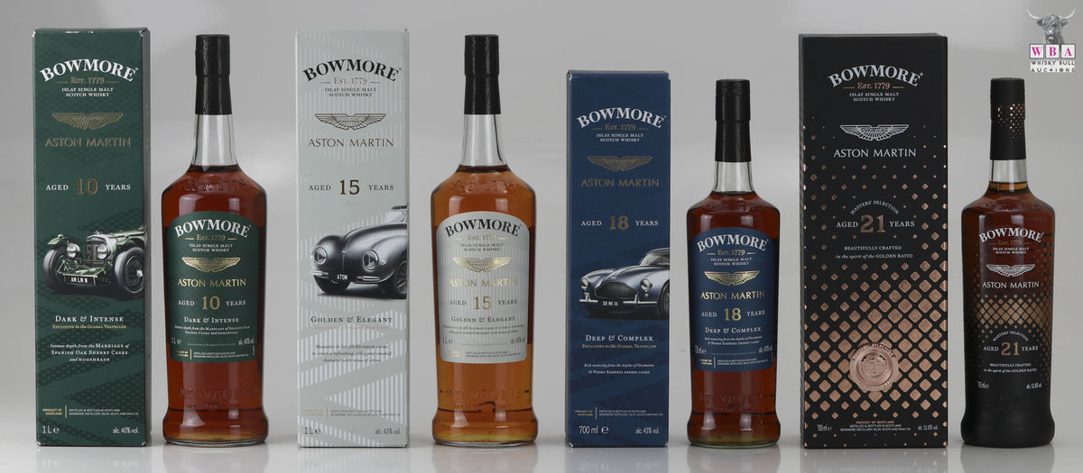 Bowmore Aston Martin 21,18,15,10 Year Old Masters Selection Bowmore Aston Martin 21,18,15,10 Year Old Masters Selection
